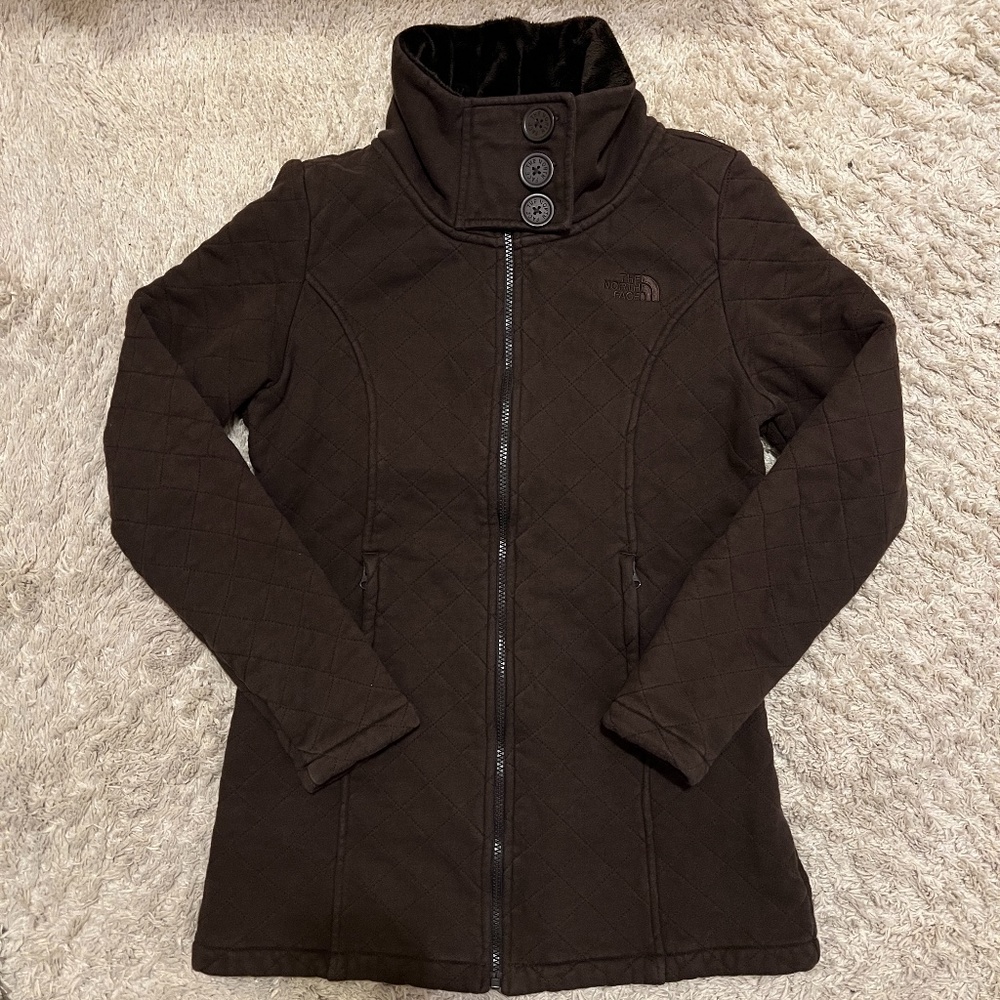 The North Face Caroluna Quilted Brown Fleece Jacket